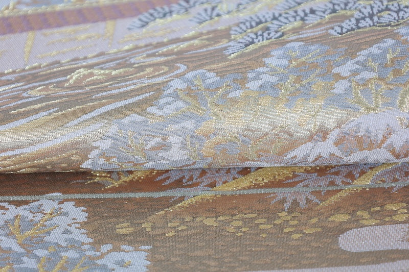 Japanese used sash belt (Fukuro-obi) 100% silk  /B1237