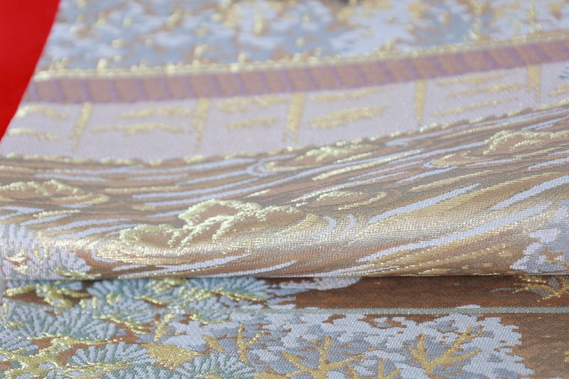 Japanese used sash belt (Fukuro-obi) 100% silk  /B1237