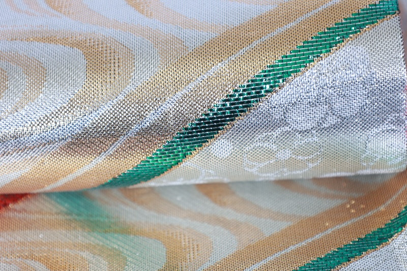 Japanese used sash belt (Fukuro-obi) 100% silk  /B1244