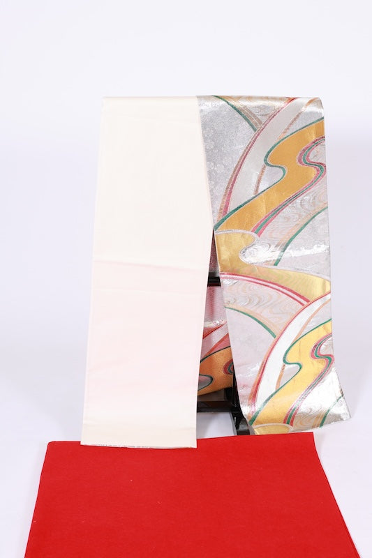Japanese used sash belt (Fukuro-obi) 100% silk  /B1244