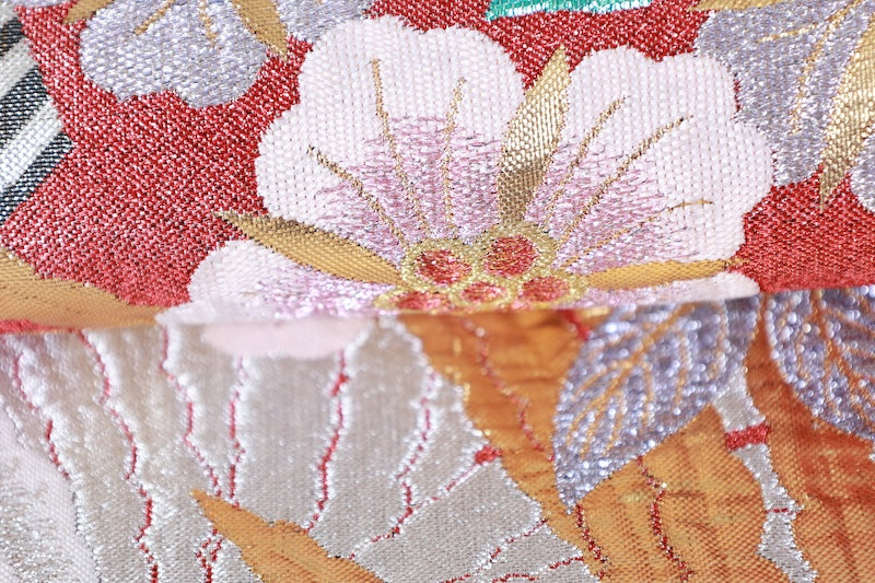 Japanese used sash belt (Fukuro-obi) 100% silk  /B1255