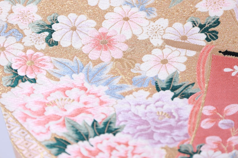 Japanese used sash belt (Fukuro-obi) 100% silk  /B1251