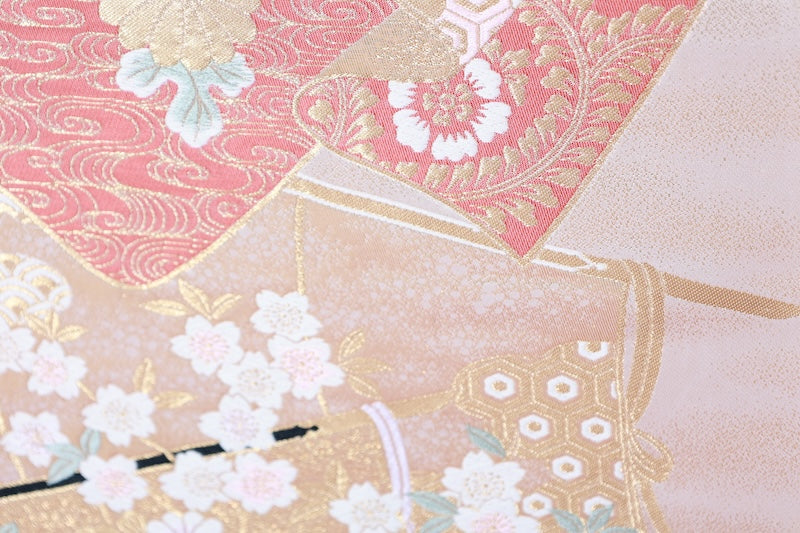 Japanese used sash belt (Fukuro-obi) 100% silk  /B1251