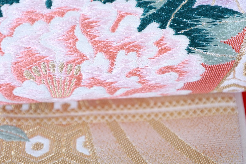 Japanese used sash belt (Fukuro-obi) 100% silk  /B1251