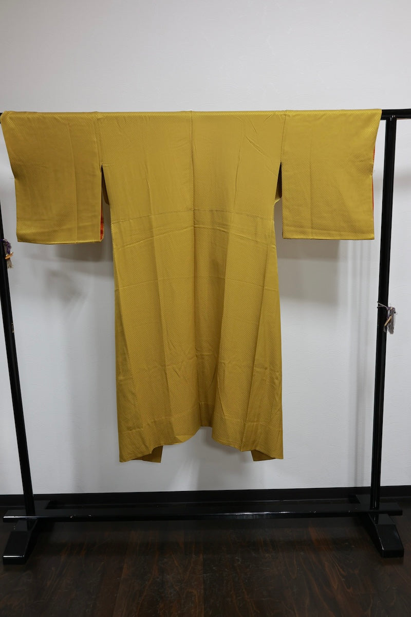 Nagajuban (long under-kimono) Mustard yellow