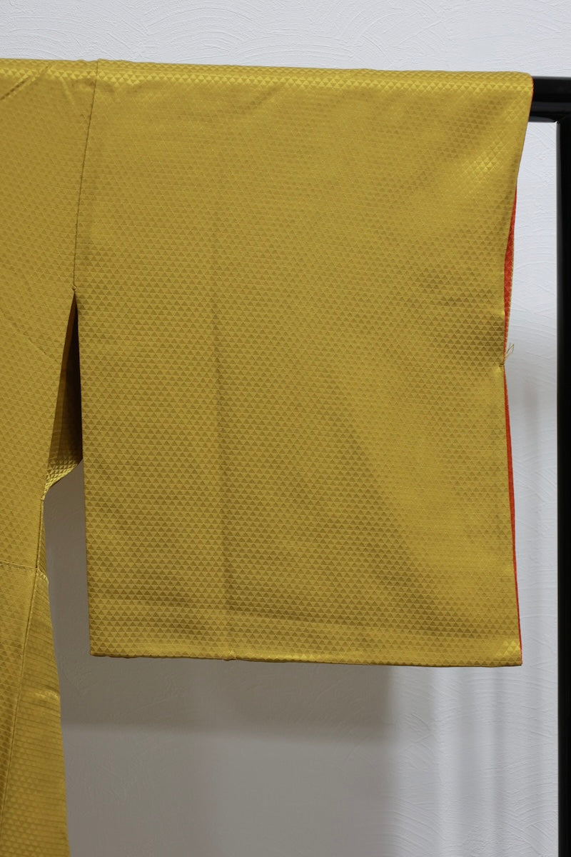 Nagajuban (long under-kimono) Mustard yellow