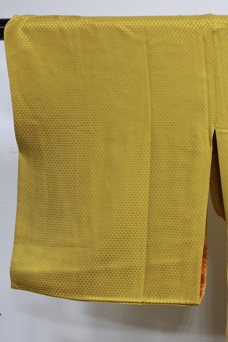 Nagajuban (long under-kimono) Mustard yellow