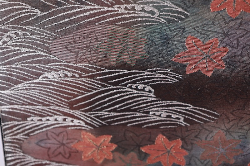 Japanese used sash belt (Fukuro-obi) 100% silk  /B1252