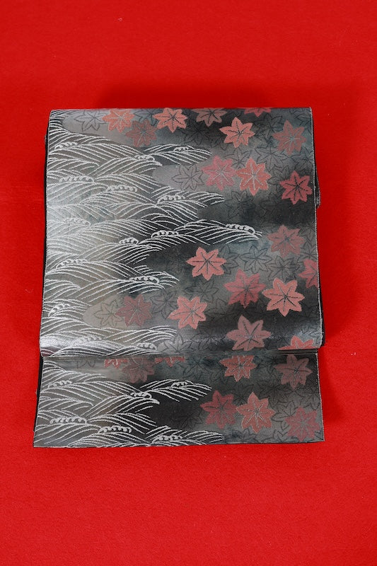 Japanese used sash belt (Fukuro-obi) 100% silk  /B1252