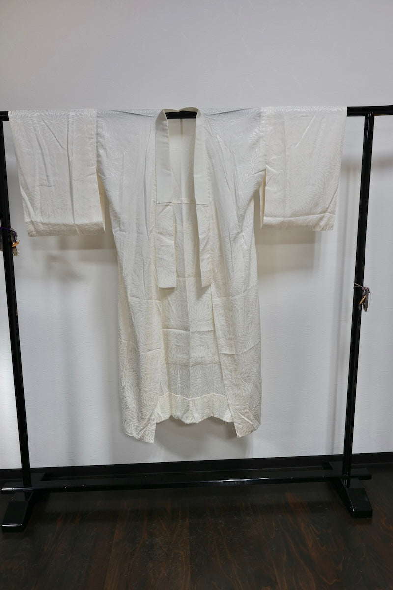 Nagajuban (long under-kimono) white pre-owned /AZ24