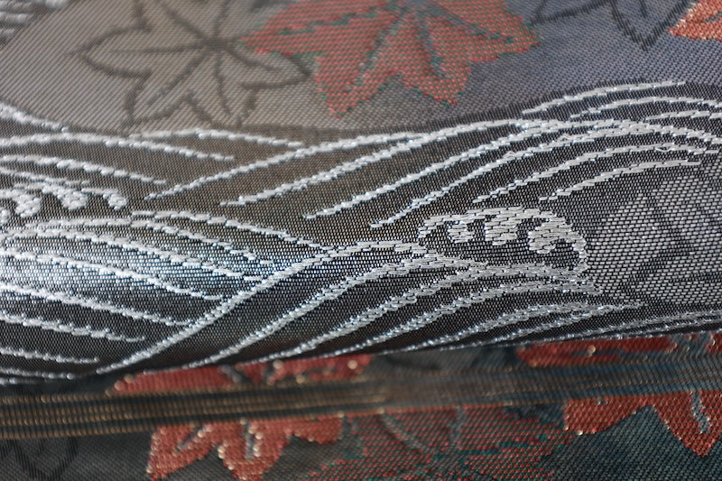 Japanese used sash belt (Fukuro-obi) 100% silk  /B1252