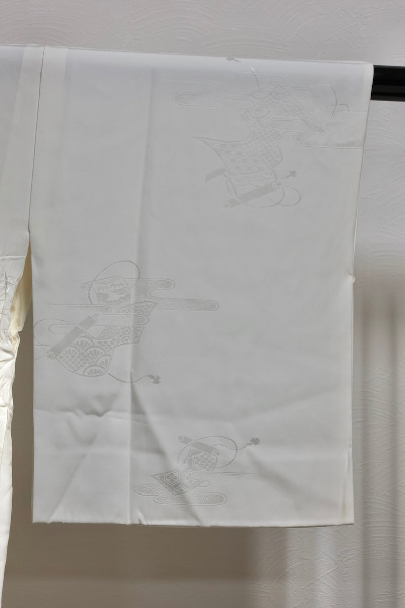Nagajuban (long under-kimono) white pre-owned /AZ48