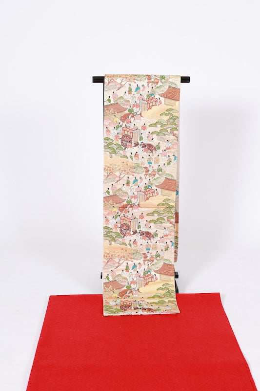 Japanese used sash belt (Fukuro-obi) 100% silk  /B1240