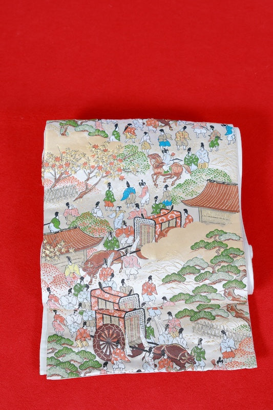 Japanese used sash belt (Fukuro-obi) 100% silk  /B1240