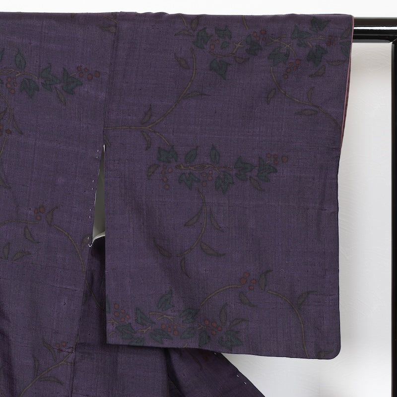 Japanese kimono used <Tsumugi> Ssize  silk 100% /T212