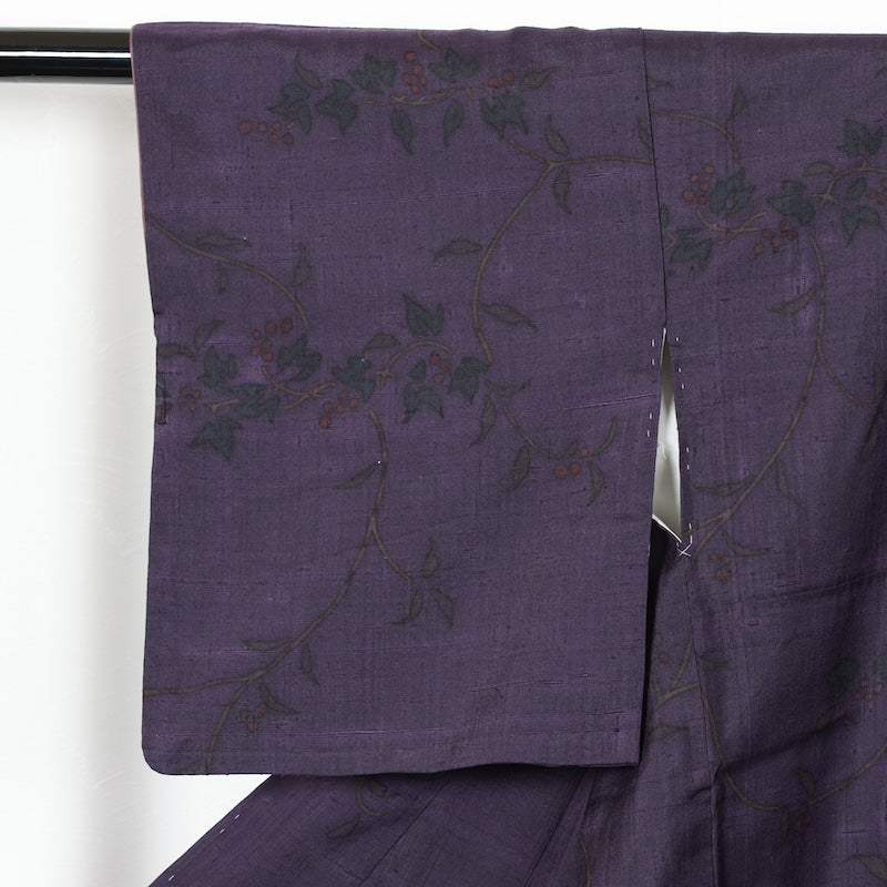 Japanese kimono used <Tsumugi> Ssize  silk 100% /T212