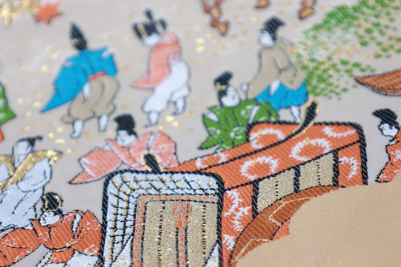 Japanese used sash belt (Fukuro-obi) 100% silk  /B1240