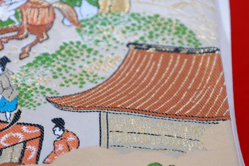 Japanese used sash belt (Fukuro-obi) 100% silk  /B1240