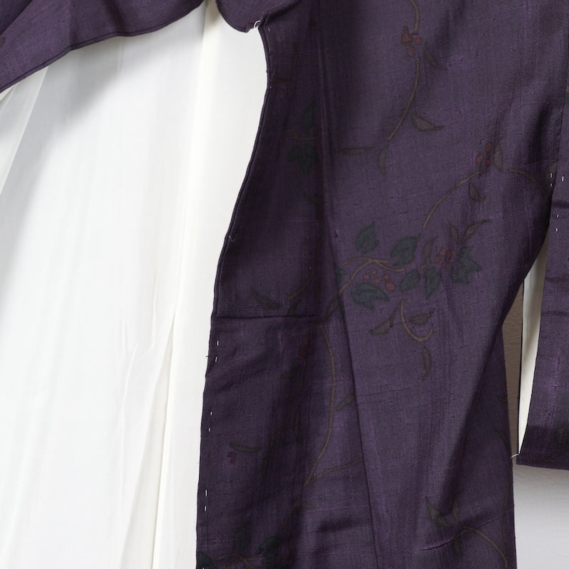 Japanese kimono used <Tsumugi> Ssize  silk 100% /T212