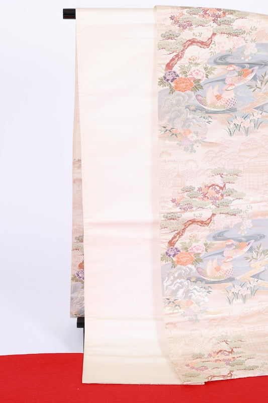 Japanese used sash belt (Fukuro-obi) 100% silk  /B1241