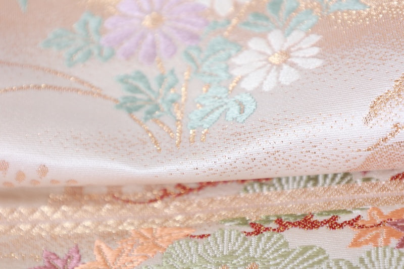 Japanese used sash belt (Fukuro-obi) 100% silk  /B1241