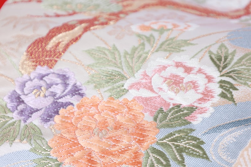 Japanese used sash belt (Fukuro-obi) 100% silk  /B1241