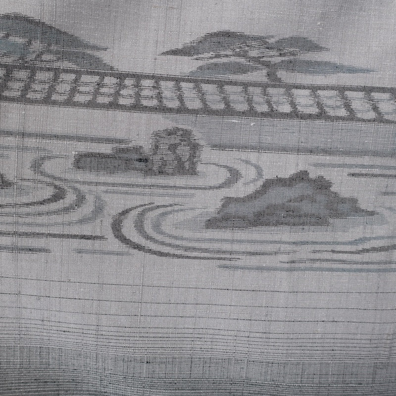 Japanese kimono used <Tsumugi> Lsize  silk 100% /T213