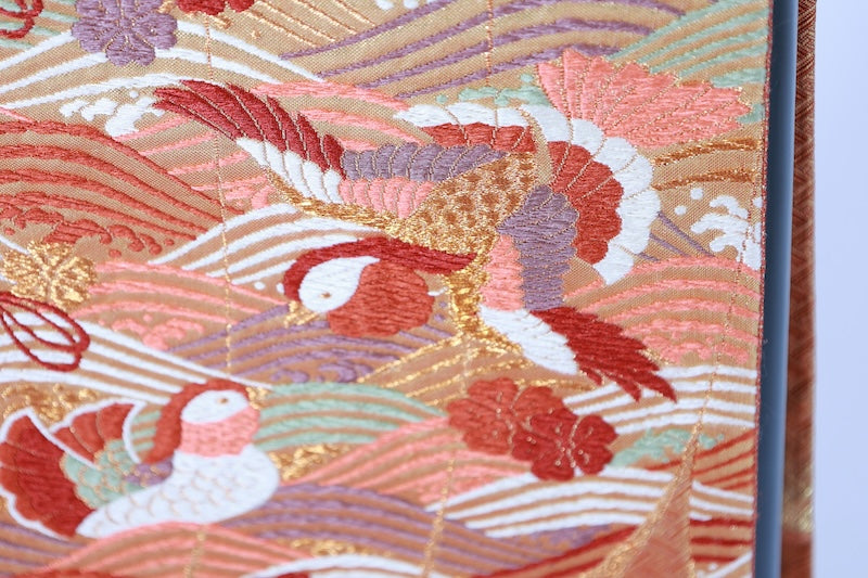 Japanese used sash belt (Fukuro-obi) 100% silk  /B1253