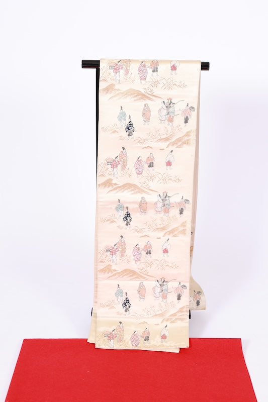 New Untailored　Japanese sash belt (Fukuro-obi) 100% silk  /B1254