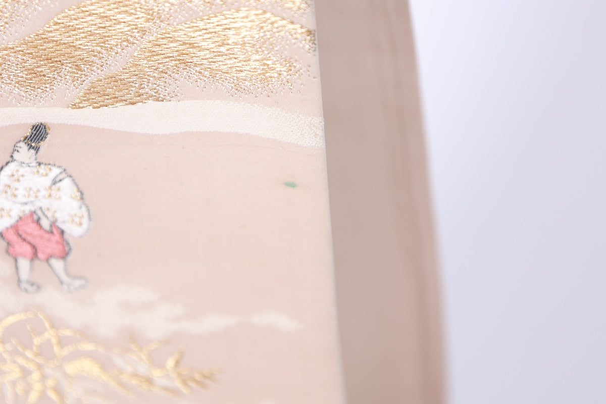 New Untailored　Japanese sash belt (Fukuro-obi) 100% silk  /B1254