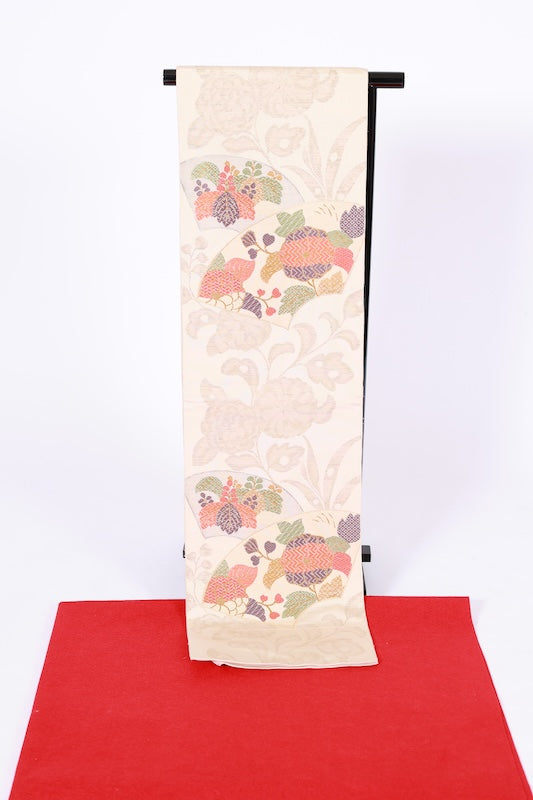 Japanese used sash belt (Fukuro-obi) 100% silk  /B1242