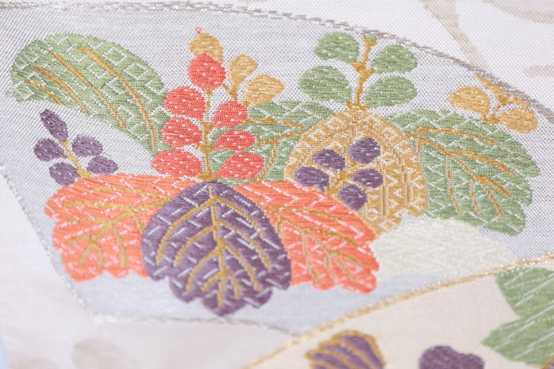 Japanese used sash belt (Fukuro-obi) 100% silk  /B1242