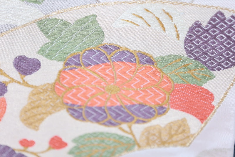 Japanese used sash belt (Fukuro-obi) 100% silk  /B1242