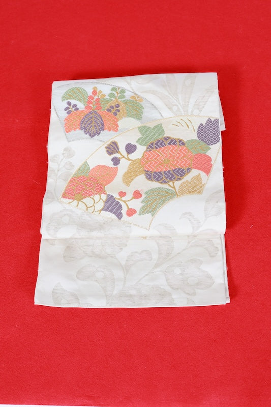 Japanese used sash belt (Fukuro-obi) 100% silk  /B1242