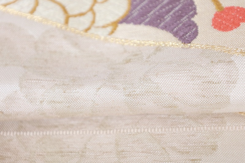 Japanese used sash belt (Fukuro-obi) 100% silk  /B1242