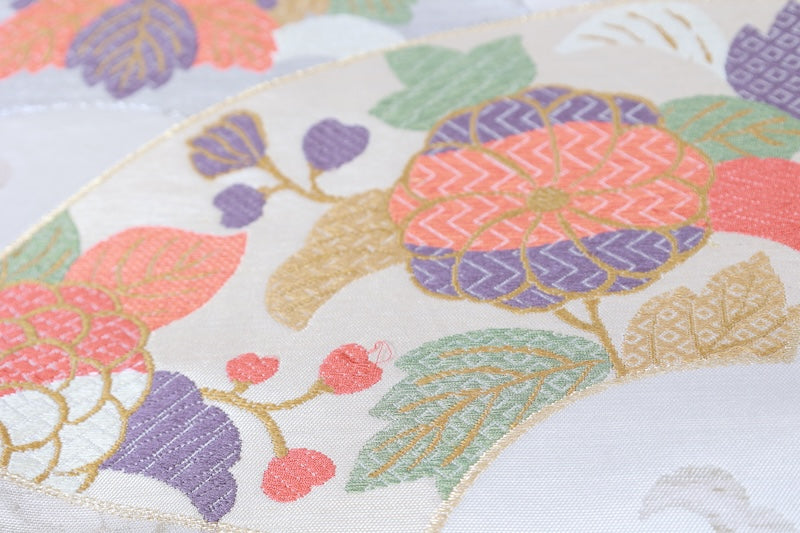 Japanese used sash belt (Fukuro-obi) 100% silk  /B1242