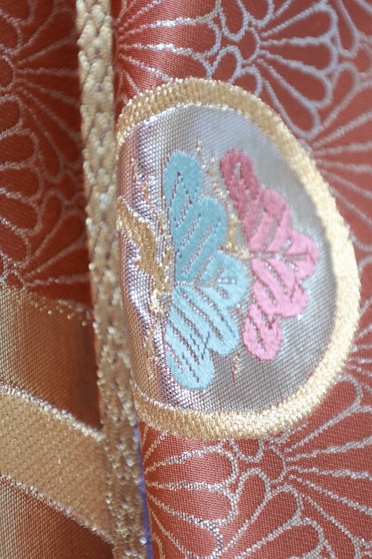 Japanese used sash belt (Fukuro-obi) 100% silk  /B1243