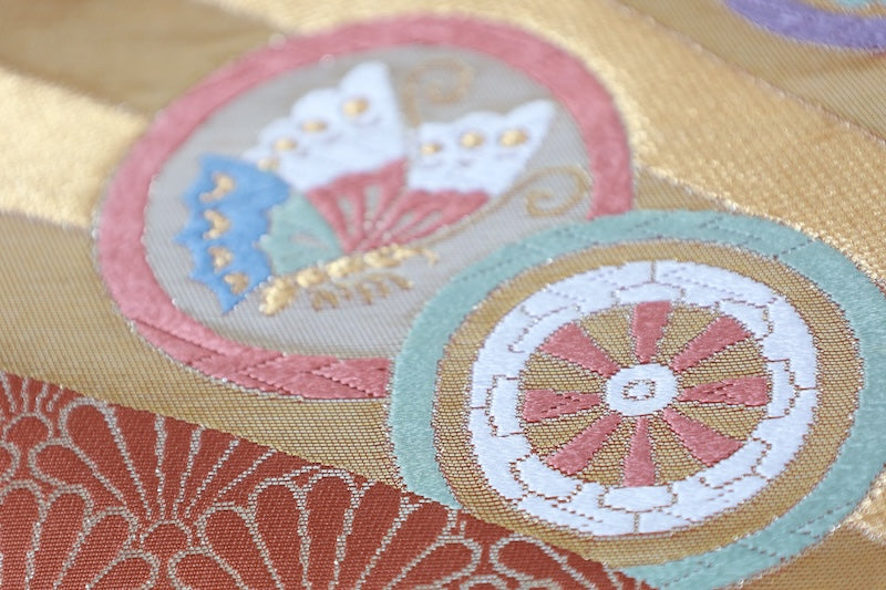 Japanese used sash belt (Fukuro-obi) 100% silk  /B1243