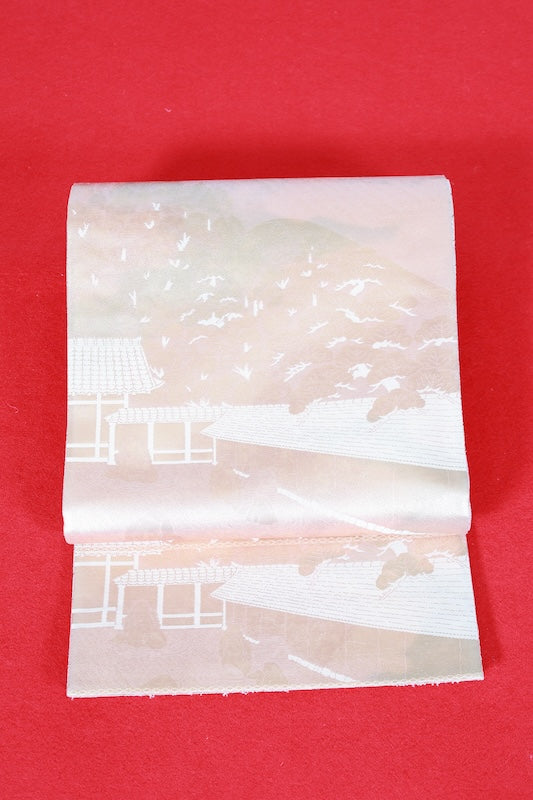 Japanese used sash belt (Fukuro-obi) 100% silk  /BB1250