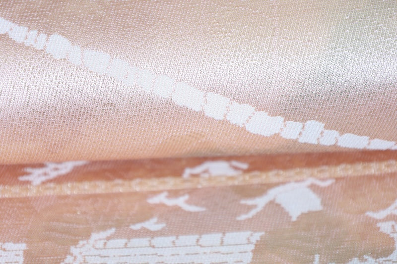 Japanese used sash belt (Fukuro-obi) 100% silk  /BB1250