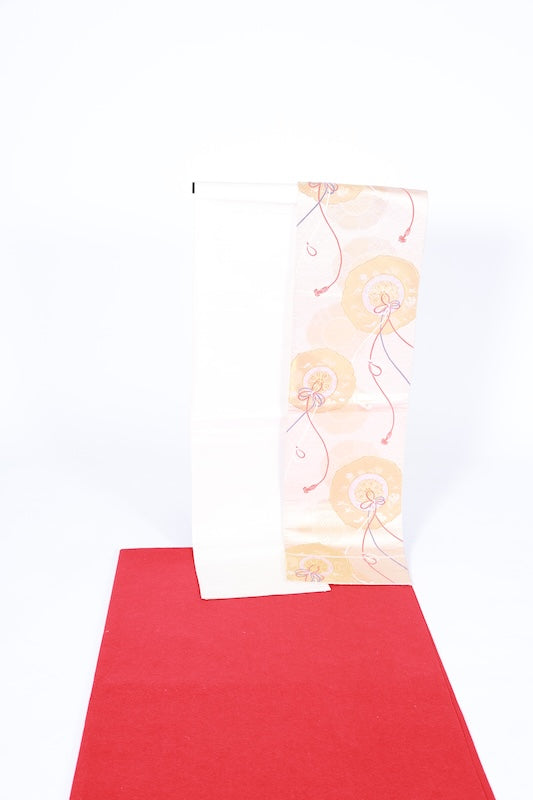 Japanese used sash belt (Fukuro-obi) 100% silk  /B1256