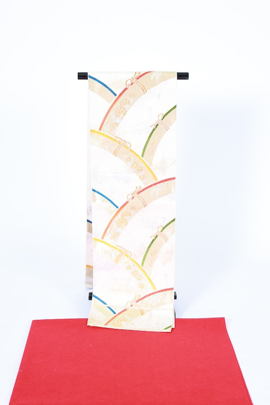 Japanese used sash belt (Fukuro-obi) 100% silk  /B1257