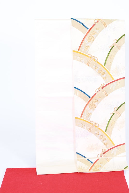 Japanese used sash belt (Fukuro-obi) 100% silk  /B1257