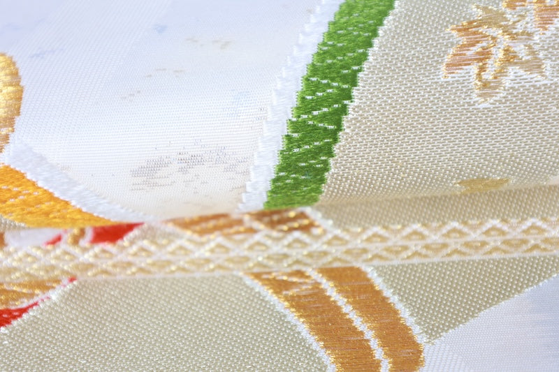 Japanese used sash belt (Fukuro-obi) 100% silk  /B1257
