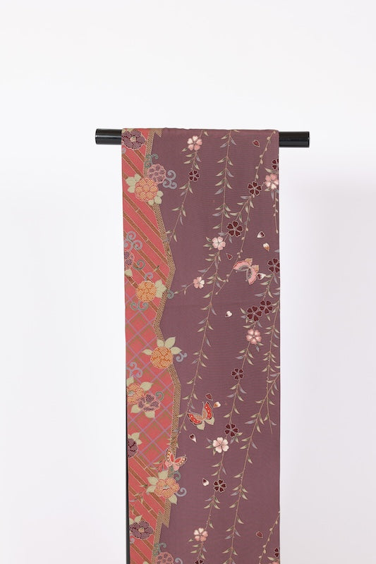 Japanese used sash belt (Nagoya-obi) 100% silk  /B609