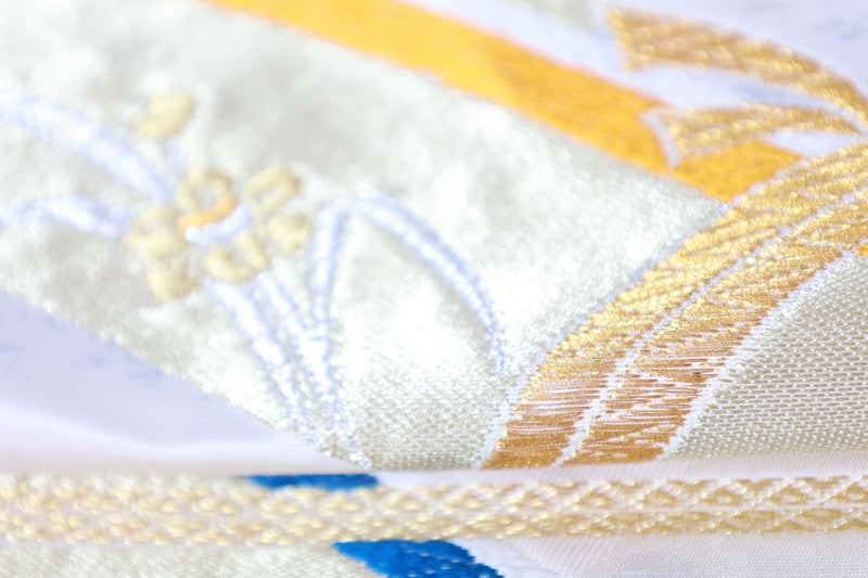 Japanese used sash belt (Fukuro-obi) 100% silk  /B1257