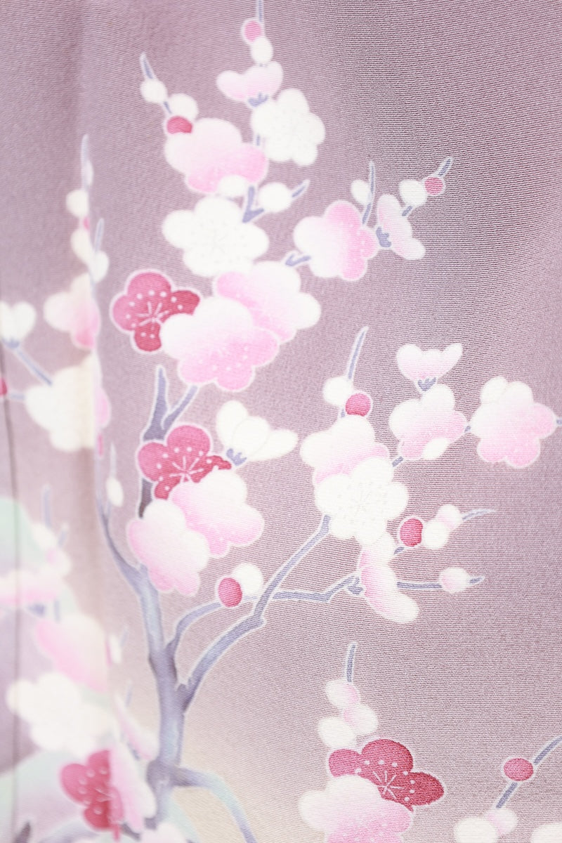 Houmongi kimono light purple beige pre-owned /AZ52