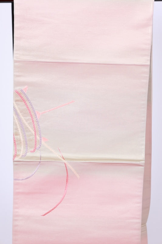 Japanese used sash belt (Fukuro-obi) 100% silk  /B1245