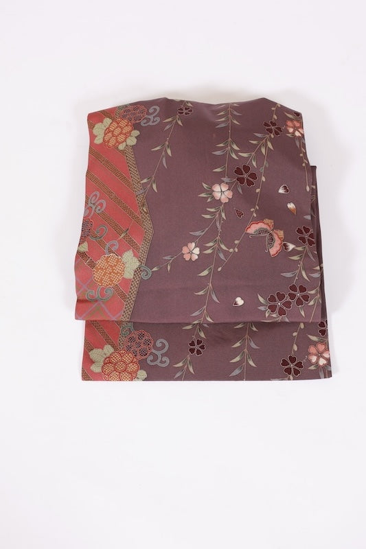 Japanese used sash belt (Nagoya-obi) 100% silk  /B609