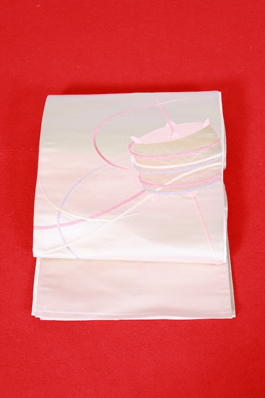 Japanese used sash belt (Fukuro-obi) 100% silk  /B1245